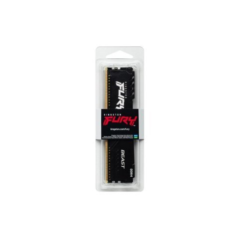 Модуль памяти для компьютера DDR4 8GB 3200 MHz Fury Beast Black Kingston Fury (ex.HyperX) (KF432C16BB/8) - Нулевой остаток (Feed) - Нулевой остаток (Feed)
