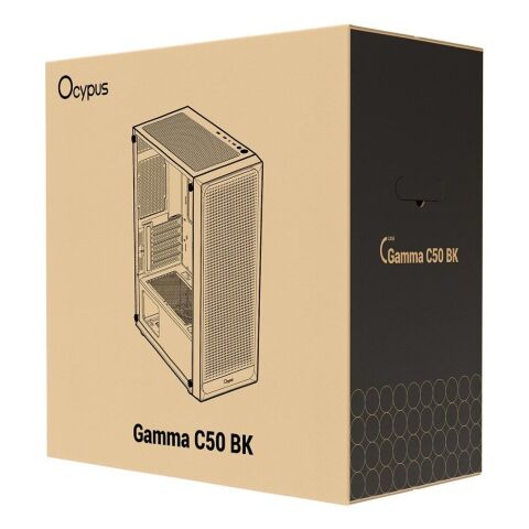 Корпус для ПК OCYPUS GAMMA C50 BK (GAMMA-C50-BKG000XX-GL) - Нулевой остаток (Feed)  - Нулевой остаток (Feed) 