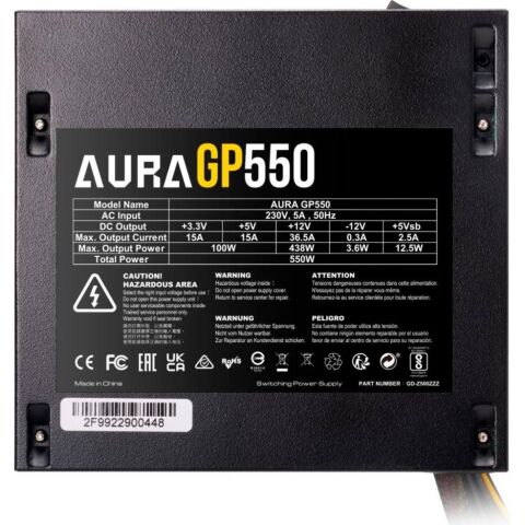 Блок питания Gamdias 550W AURA GP550 (4712960136984) - Нулевой остаток (Feed) - Нулевой остаток (Feed)