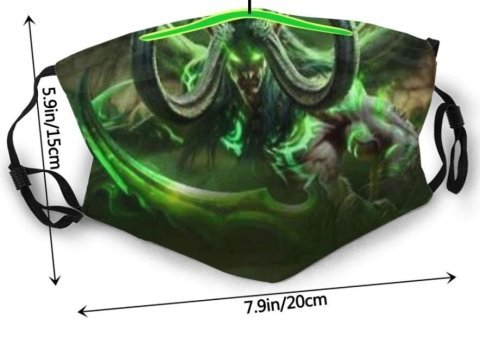 Маска защитная для лица World of Warcraft Illidan + 2 угольных фильтра -   -  