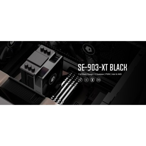 Кулер для процессора ID-Cooling SE-903-XT Black - Нулевой остаток (Feed)  - Нулевой остаток (Feed) 