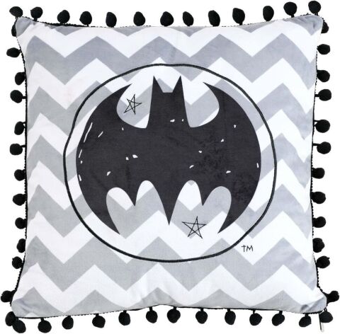 Подушка DC COMICS Batman Logo Black Pom Pom Pillow 40 см. -   -  