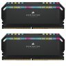 Модуль памяти для компьютера DDR5 32GB (2x16GB) 6200 MHz Dominator Platinum RGB Black Corsair (CMT32GX5M2X6200C36)