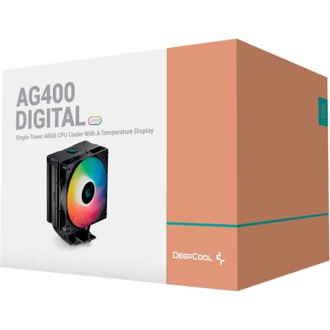 Кулер для процессора Deepcool AG400 DIGITAL BK ARGB - Нулевой остаток (Feed)  - Нулевой остаток (Feed) 
