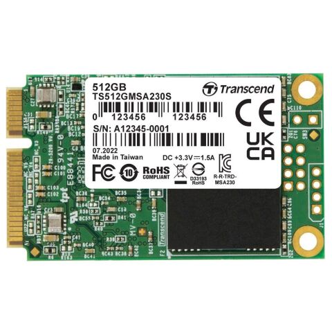 Накопитель SSD mSATA 512GB Transcend (TS512GMSA230S) - Внутренние SSD - Внутренние SSD
