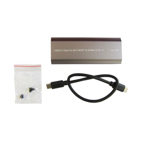 Карман внешний Dynamode M.2 SSD NVMe/SATA combo USB3.2 GEN2 USB-C (DM-CAD-SSD05) - Нулевой остаток (Feed) - Нулевой остаток (Feed)
