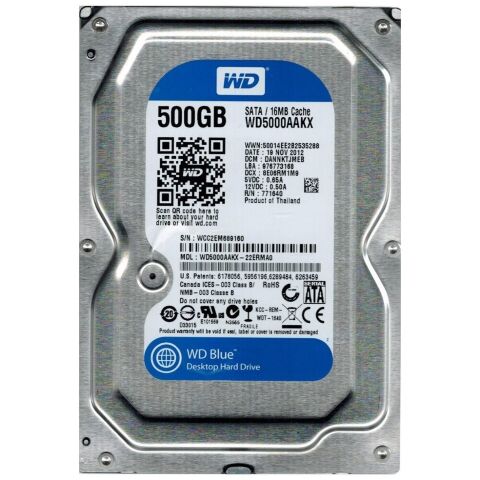 Жесткий диск 3.5"  500Gb WD (WD5000AAKX) - Нулевой остаток (Feed)  - Нулевой остаток (Feed) 