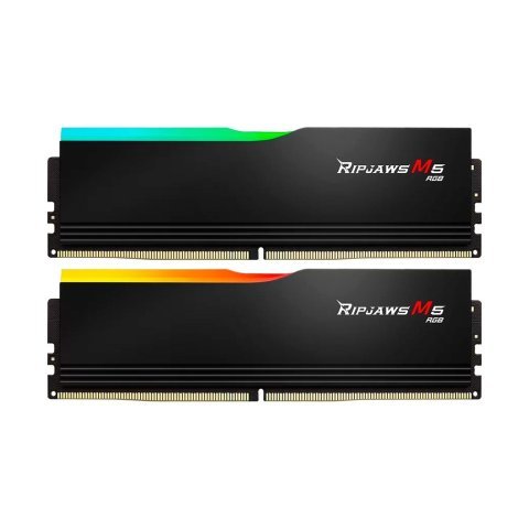 Модуль памяти для компьютера DDR5 32GB (2x16GB) 5200 MHz Ripjaws M5 RGB Matte Black G.Skill (F5-5200J4040A16GX2-RM5RK) - Нулевой остаток (Feed)  - Нулевой остаток (Feed) 