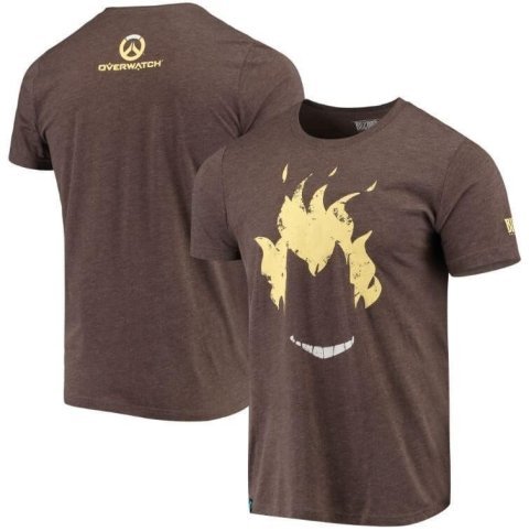 Футболка Mens Junkrat Brown Overwatch Hero Tri-Blend T-Shirt (размер L) -   -  
