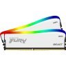 Модуль памяти для компьютера DDR4 16GB (2x8GB) 3600 MHz Beast White RGB SE Kingston Fury (ex.HyperX) (KF436C17BWAK2/16)