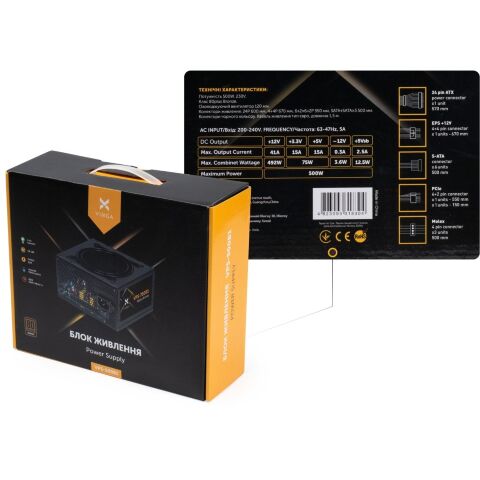 Блок питания Vinga 500W (VPS-500B1) - Блоки питания - Блоки питания