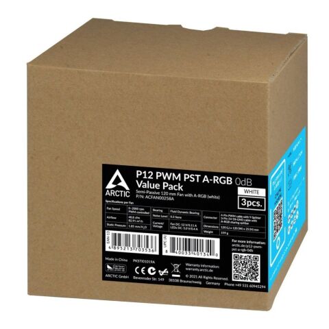 Кулер для корпуса Arctic P12 PWM PST A-RGB (ACFAN00258A) - Нулевой остаток (Feed) - Нулевой остаток (Feed)