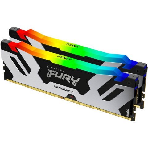 Модуль памяти для компьютера DDR5 32GB (2x16GB) 7600 MHz Renegade RGB XMP Kingston Fury (ex.HyperX) (KF576C38RSAK2-32) - Нулевой остаток (Feed) - Нулевой остаток (Feed)