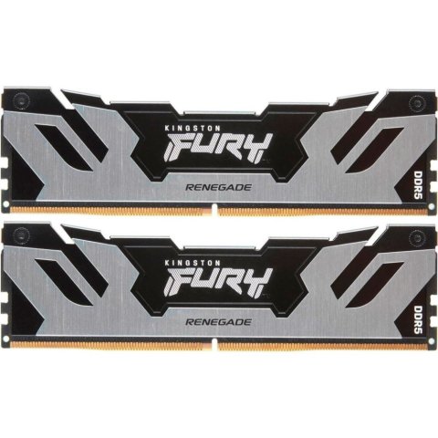 Модуль памяти для компьютера DDR5 32GB (2x16GB) 8000 MHz Renegade Silver XMP Kingston Fury (ex.HyperX) (KF580C38RSK2-32) - Нулевой остаток (Feed) - Нулевой остаток (Feed)