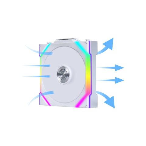 Кулер для корпуса Lian Li Uni Fan SL WIRELESS 120-1, White (G99.12SL1W1W.00) - Вентиляторы к корпусам  - Вентиляторы к корпусам 