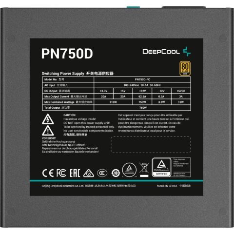 Блок питания Deepcool 750W PN750D (R-PN750D-FC0B-EU) - Нулевой остаток (Feed)  - Нулевой остаток (Feed) 