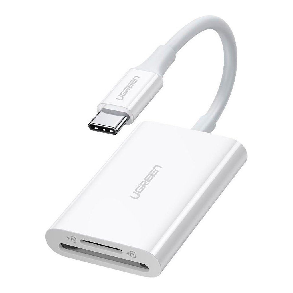 Считыватель флеш-карт Ugreen USB-C 3.1 to TF/SD CM265 White (35506)