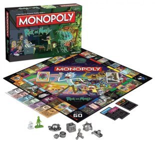 Монополия настольная игра Рик и Морти Monopoly Rick and Morty Board Game
