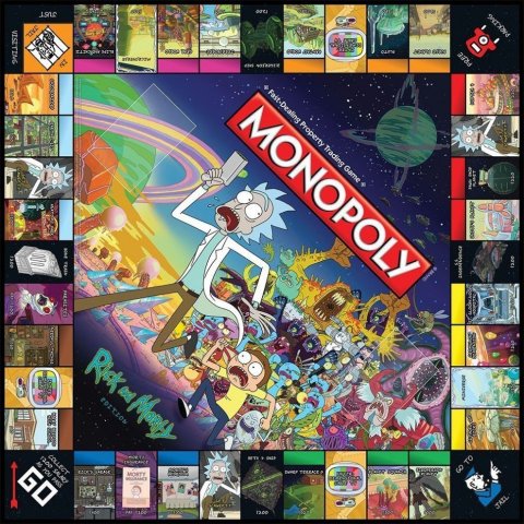 Монополия настольная игра Рик и Морти Monopoly Rick and Morty Board Game -   -  