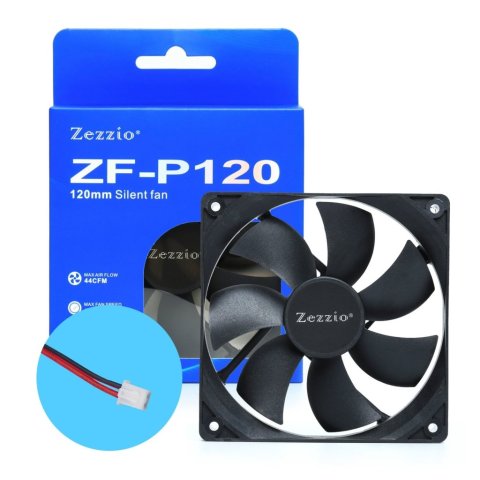 Кулер для корпуса Zezzio ZF-P120 2pin - Нулевой остаток (Feed)  - Нулевой остаток (Feed) 
