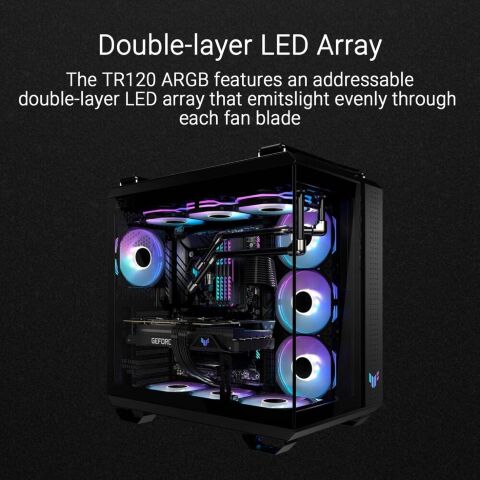 Кулер для корпуса ASUS TUF GAMING TR120 FAN ARGB BLACK (90DA0090-B09000) - Вентиляторы к корпусам - Вентиляторы к корпусам