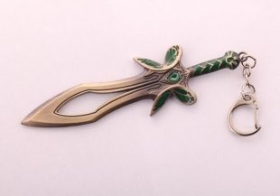 Брелок DOTA 2 Butterfly Sword Дота 2 меч метал колір бронза 6 см.