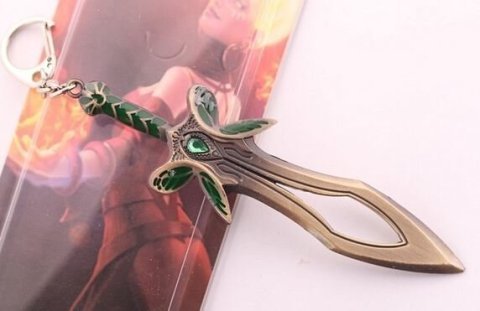 Брелок DOTA 2 Butterfly Sword Дота 2 меч метал колір бронза 6 см. - -
