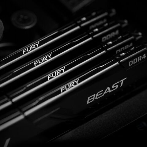 Модуль памяти для компьютера DDR4 32GB 3200 MHz Fury Beast Black Kingston Fury (ex.HyperX) (KF432C16BB/32) - Нулевой остаток (Feed)  - Нулевой остаток (Feed) 