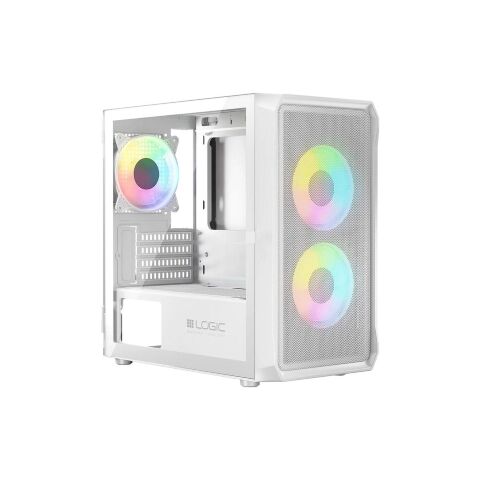 Корпус Logic concept PORTOS MESH+GLASS ARGB fans 3x120mm WHITE (AM-PORTOS-20-0000000-0002) - Нулевой остаток (Feed) - Нулевой остаток (Feed)