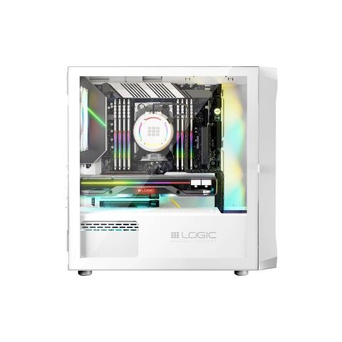 Корпус Logic concept PORTOS MESH+GLASS ARGB fans 3x120mm WHITE (AM-PORTOS-20-0000000-0002) - Нулевой остаток (Feed) - Нулевой остаток (Feed)