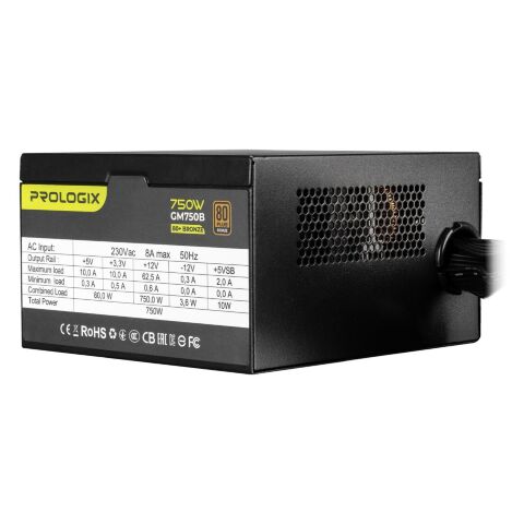Блок питания Prologix 750W (GM750B 750W 80+ Bronze) - Нулевой остаток (Feed)  - Нулевой остаток (Feed) 