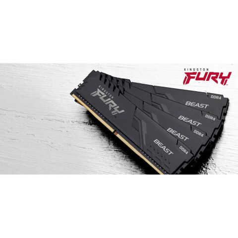Модуль памяти для компьютера DDR4 64GB (2x32GB) 3200 MHz Fury Beast Black Kingston Fury (ex.HyperX) (KF432C16BBK2/64) - Модули памяти для компьютера  - Модули памяти для компьютера 