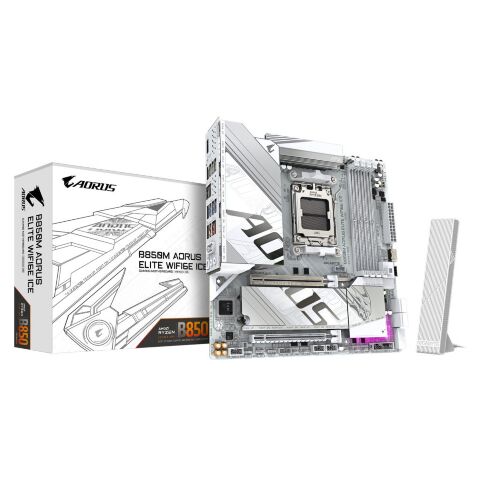 Материнская плата GIGABYTE B850M A ELT WF6E ICE (B850M AORUS ELITE WIFI6E ICE) - Системные (материнские) платы  - Системные (материнские) платы 
