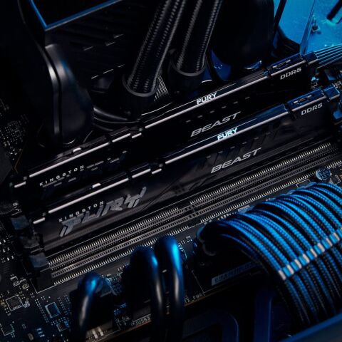 Модуль памяти для компьютера DDR5 16GB (2x8GB) 5600 MHz Beast Kingston Fury (ex.HyperX) (KF556C36BBEK2-16) - Нулевой остаток (Feed)  - Нулевой остаток (Feed) 