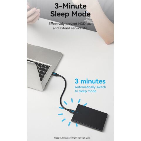 Карман внешний Vention 2.5" HDD/SSD USB 3.0 Micro-B Black (KPAB0) - Нулевой остаток (Feed)  - Нулевой остаток (Feed) 