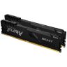 Модуль памяти для компьютера DDR4 32GB (2x16GB) 3600 MHz Fury Beast Black Kingston Fury (ex.HyperX) (KF436C18BBK2/32)