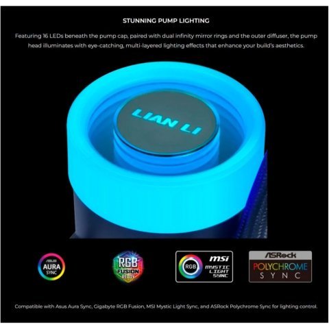 Система жидкостного охлаждения Lian Li GA II Lite 240P, Black (G89.GA2L24PB.00) - Нулевой остаток (Feed) - Нулевой остаток (Feed)