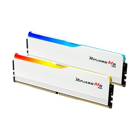 Модуль памяти для компьютера DDR5 64GB (2x32GB) 6000 MHz Ripjaws M5 RGB Matte White G.Skill (F5-6000J3238G32GX2-RM5RW) - Нулевой остаток (Feed) - Нулевой остаток (Feed)