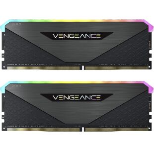 Модуль памяти для компьютера DDR4 32GB (2x16GB) 3600 MHz Vengeance RGB RT Black Corsair (CMN32GX4M2Z3600C18)