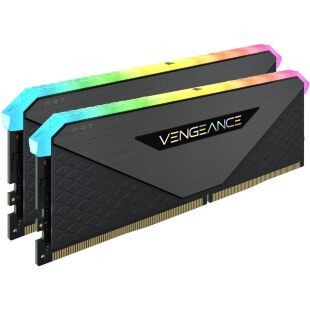 Модуль памяти для компьютера DDR4 32GB (2x16GB) 3600 MHz Vengeance RGB RT Black Corsair (CMN32GX4M2Z3600C18)
