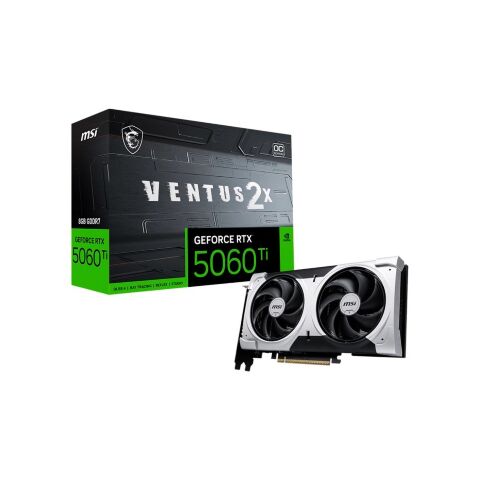 Видеокарта MSI GeForce RTX5060Ti 8Gb VENTUS 2X OC PLUS (RTX 5060 Ti 8G VENTUS 2X OC PLUS) - Нулевой остаток (Feed) - Нулевой остаток (Feed)