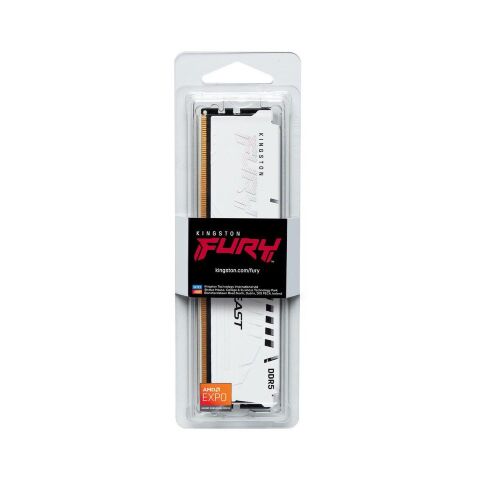 Модуль памяти для компьютера DDR5 32GB 6000 MHz Beast EXPO White Kingston Fury (ex.HyperX) (KF560C36BWE-32) - Нулевой остаток (Feed)  - Нулевой остаток (Feed) 
