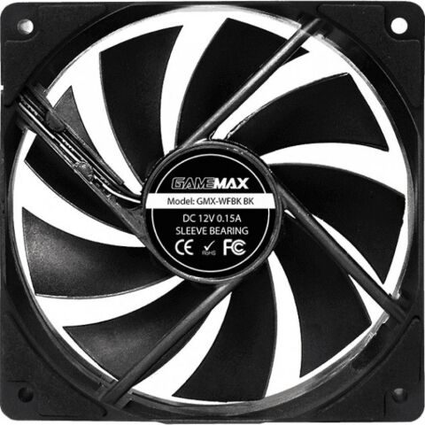 Кулер для корпуса Gamemax GMX-WFBK-BK - Вентиляторы к корпусам  - Вентиляторы к корпусам 