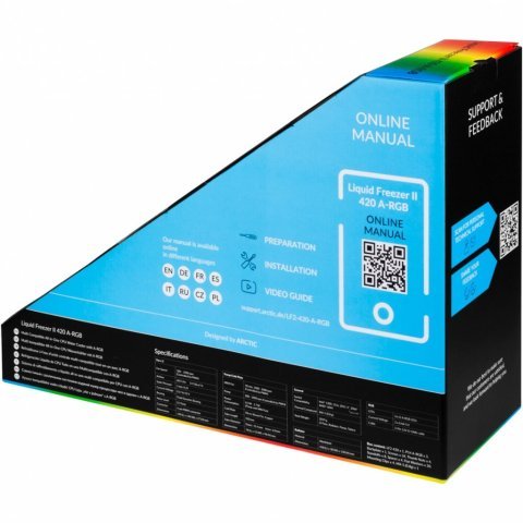 Система жидкостного охлаждения Arctic Liquid Freezer II 420 A-RGB (ACFRE00109A) - Нулевой остаток (Feed)  - Нулевой остаток (Feed) 