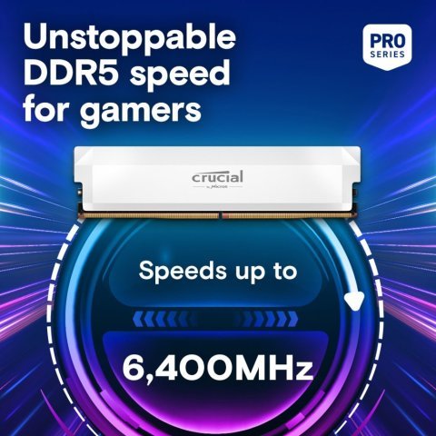 Модуль памяти для компьютера DDR5 32GB (2x16GB) 6400 MHz Pro Overclocking White Micron (CP2K16G64C38U5W) - Нулевой остаток (Feed) - Нулевой остаток (Feed)
