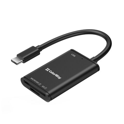 Считыватель флеш-карт ColorWay USB-C to USB 3.0/SD/MicroSD (CW-CR-02) - Нулевой остаток (Feed)  - Нулевой остаток (Feed) 