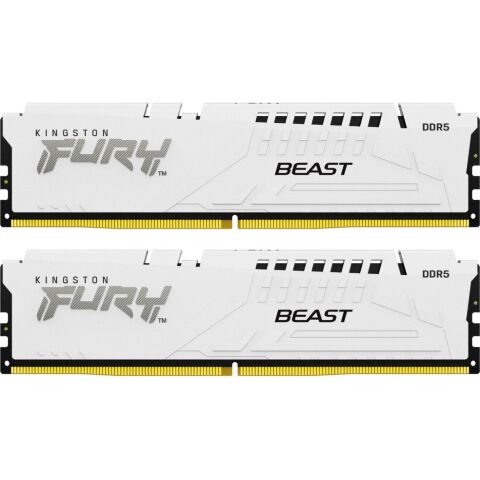 Модуль памяти для компьютера DDR5 64GB (2x32GB) 5600 MHz FURY Beast White Kingston Fury (ex.HyperX) (KF556C40BWK2-64) - Нулевой остаток (Feed)  - Нулевой остаток (Feed) 