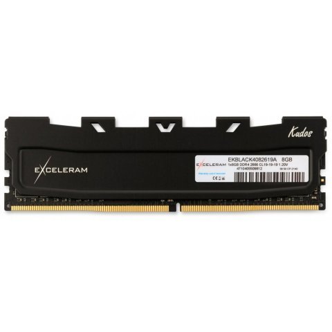 Модуль памяти для компьютера DDR4 8GB 2666 MHz Black Kudos eXceleram (EKBLACK4082619A) - Нулевой остаток (Feed) - Нулевой остаток (Feed)
