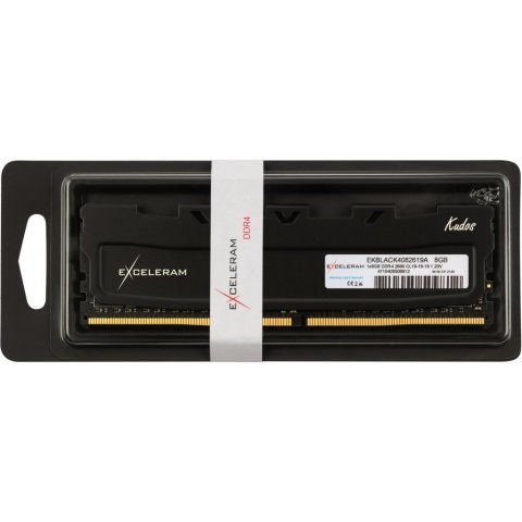 Модуль памяти для компьютера DDR4 8GB 2666 MHz Black Kudos eXceleram (EKBLACK4082619A) - Нулевой остаток (Feed) - Нулевой остаток (Feed)