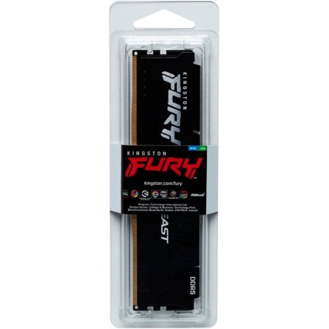 Модуль памяти для компьютера DDR5 32GB 6000 MHz Beast EXPO Black Kingston Fury (ex.HyperX) (KF560C36BBE2-32) - Нулевой остаток (Feed) - Нулевой остаток (Feed)